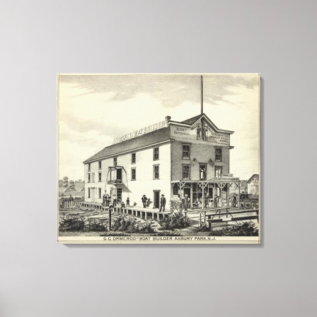 Toile GC Ormerod, Boat Builder, Asbury Park, NJ (Recto)