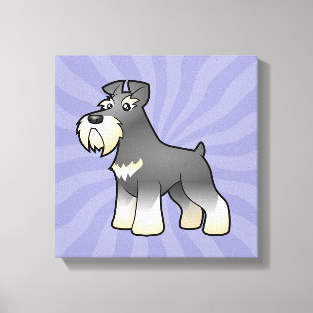 Toile Géant de dessin animé/Schnauzer standard/miniature (Recto)