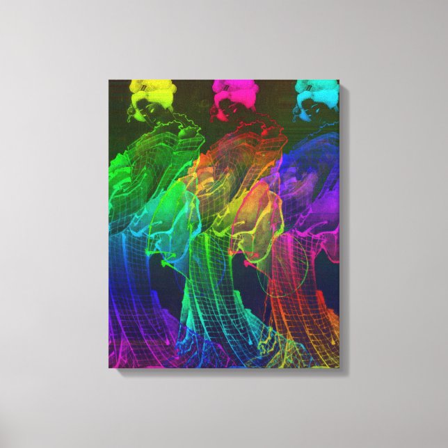 Toile Geisha Abstrait Japan Wall Art (Recto)