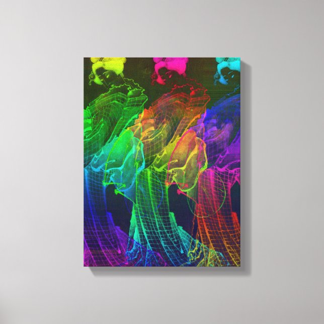 Toile Geisha Abstrait Japan Wall Art (Recto)