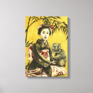 Toile Geisha Japonais vintage Et Canvas Démon