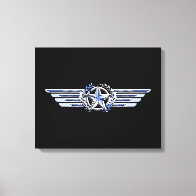 Toile Général Air Pilot Chrome Comme Star Wings Black (Recto)