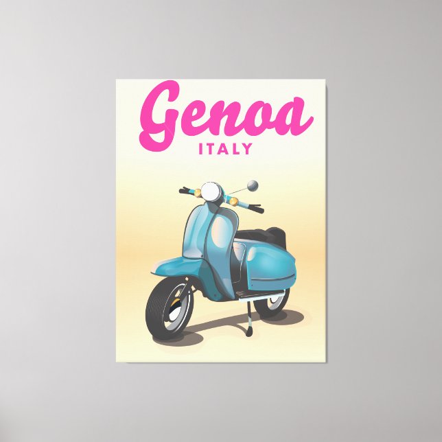 Toile Gênes Italie scooter (Recto)