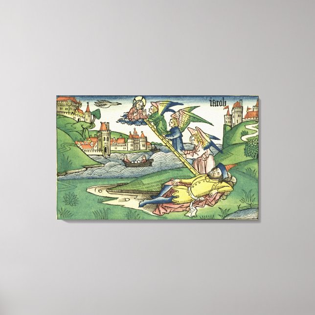 Toile Genèse 28 10 L'échelle de Jacob, du 'Nuremberg' (Recto)