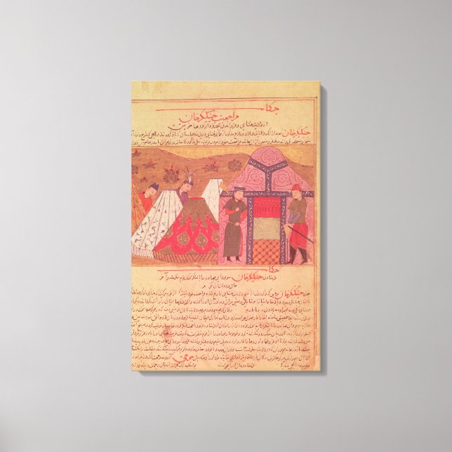 Toile Genghis Khan devant sa tente (Recto)