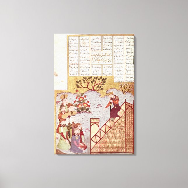 Toile Genghis Khan s'adresse à une congrégation (Recto)