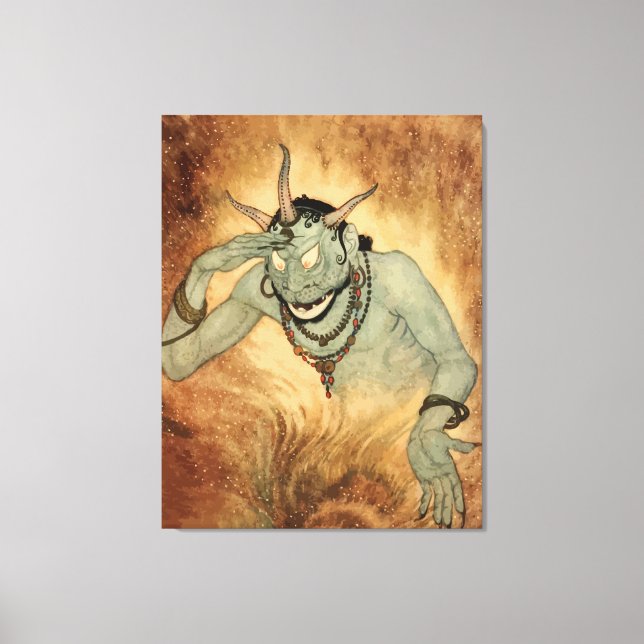 Toile Génie des nuits arabes par Edmund Dulac (Recto)