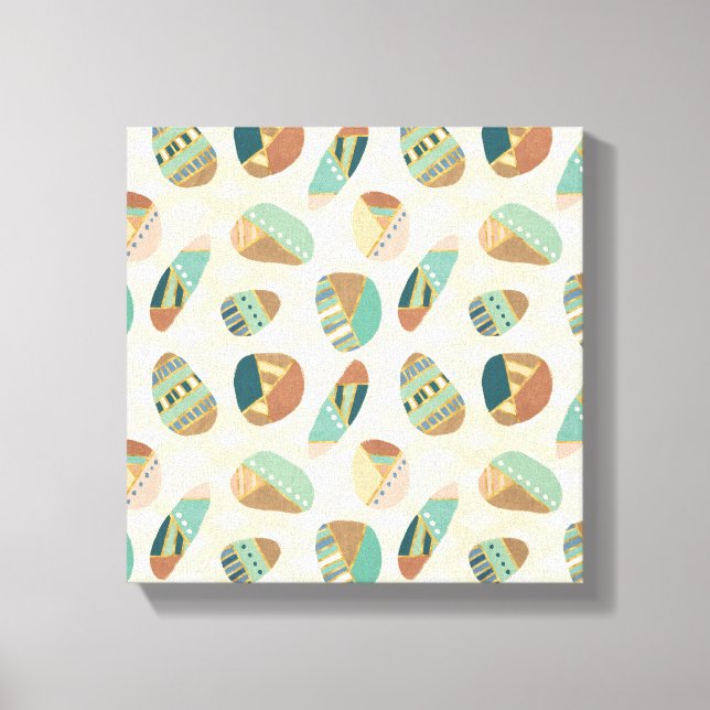 Toile Geo Step extérieur | MOTIF TURQUOISE (Recto)