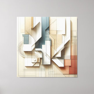 Toile Geometric Spatial Harmony”