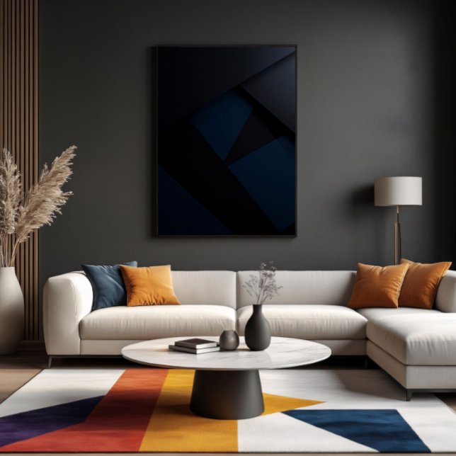 Toile Géométrie de Nuit Profonde (Créateur téléchargé)