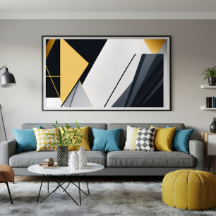 Toile Géométrie Diagonale Premium