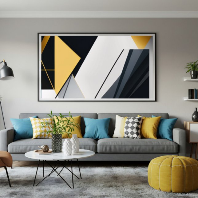 Toile Géométrie Diagonale Premium (Créateur téléchargé)