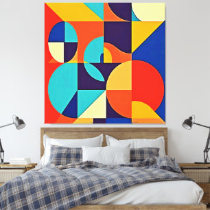 Toile Géométrie moderne colorée
