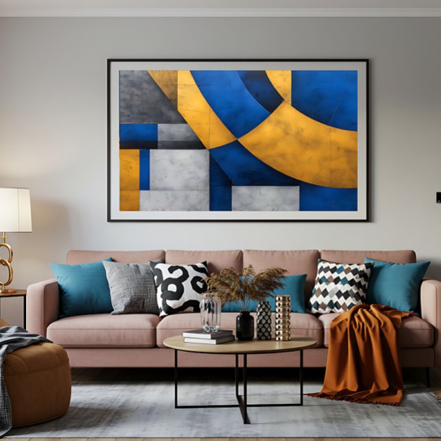 Toile Géométrique Industriel (Créateur téléchargé)