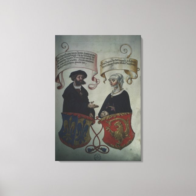 Toile Georg Fugger son épouse Regina Imhoff, 'Geheim (Recto)