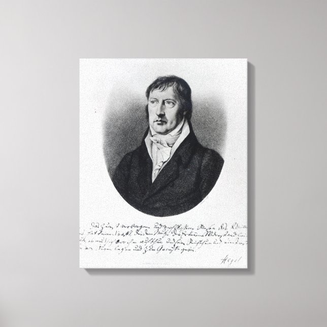 Toile Georg Wilhelm Friedrich Hegel (Recto)