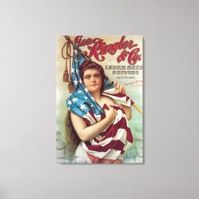 Toile George Ringler & CO. Affiche de bière (Recto)