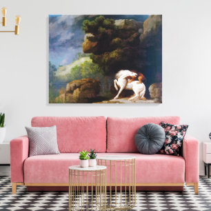 Toile George Stubbs Un lion attaque un cheval