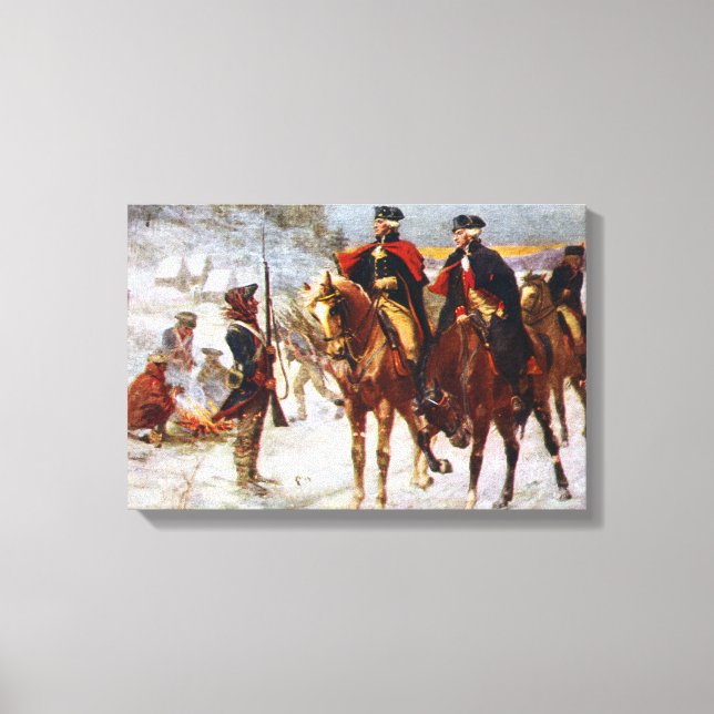 Toile George Washington Lafayette Valley Forge Armée (Recto)