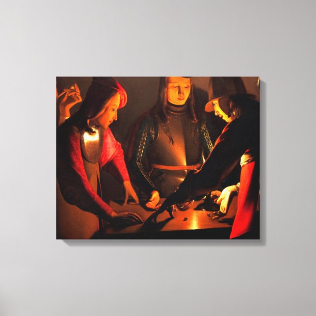 Toile Georges de la Tour - Les Joueurs de Dices (Recto)