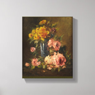 Toile Georges Jeannin Fleur Vintage Vie morte