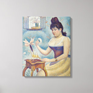 Toile Georges Seurat - Jeune Femme Se Poussant