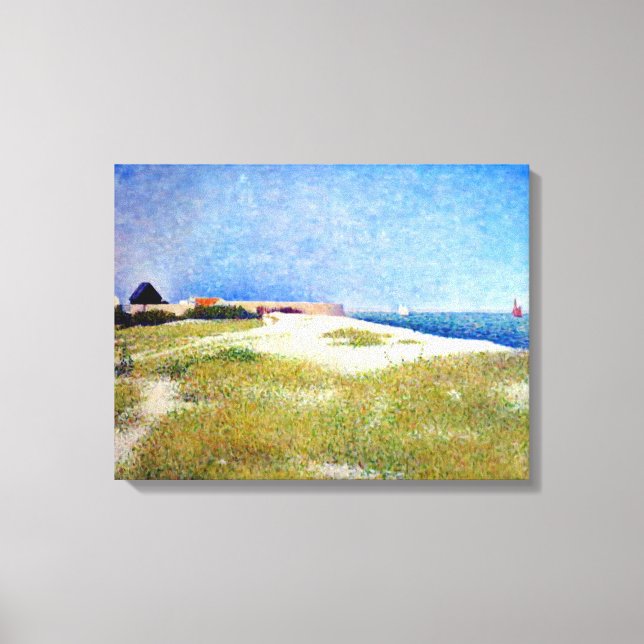 Toile Georges Seurat Vue sur Fort Samson (Recto)