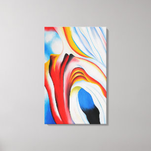 Toile Georgia O'Keeffe - Musique rose et bleu