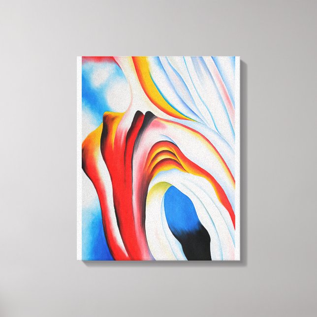 Toile Georgia O'Keeffe - Musique rose et bleu (Recto)