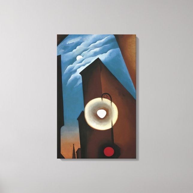 Toile Georgia O'Keeffe - New York avec Lune (Recto)