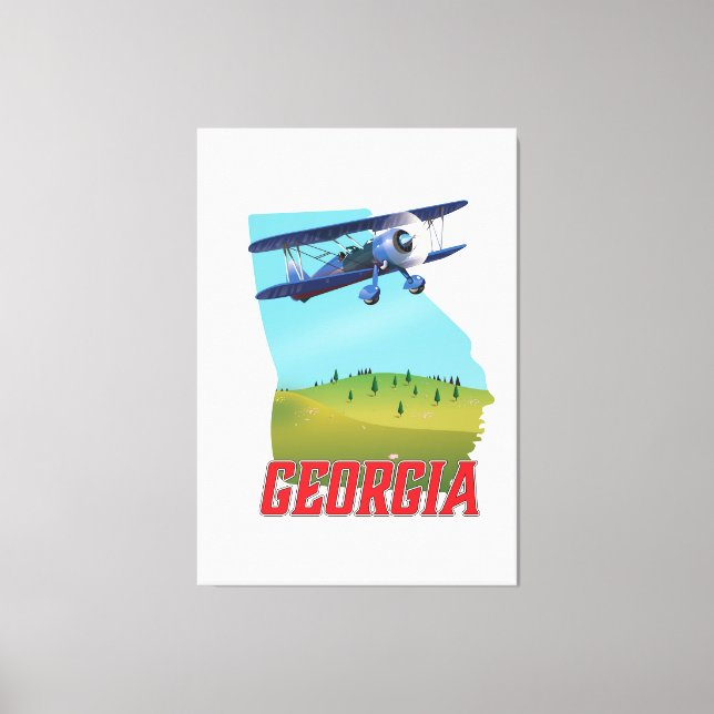 Toile Georgia State USA Travel poster, (Recto)