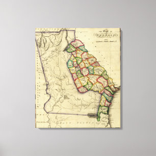 Toile GeorgiaPanoramic MapGeorgia