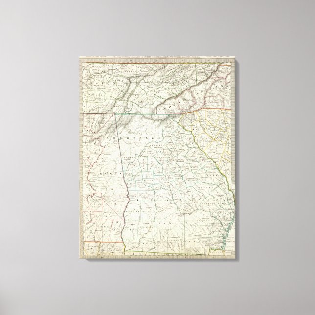 Toile Géorgie, pts de NC, SC, Tenn, Ala, Floride (Recto)