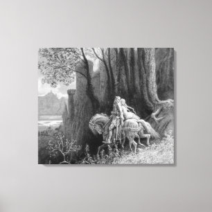 Toile Geraint et Enid montent loin