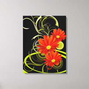 Toile Gerbera Abstraite