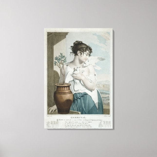 Toile Germinal, septième mois du calendrier républicain (Recto)