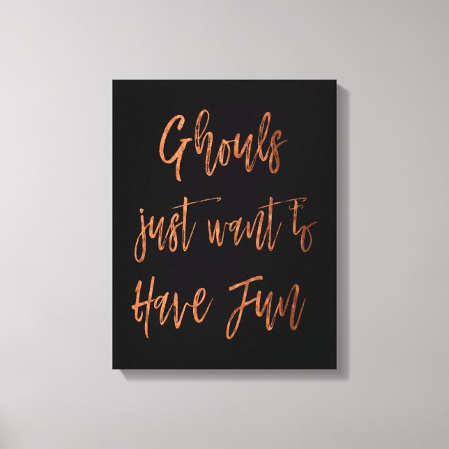 Toile Ghouls veut juste s'amuser Halloween Script (Recto)