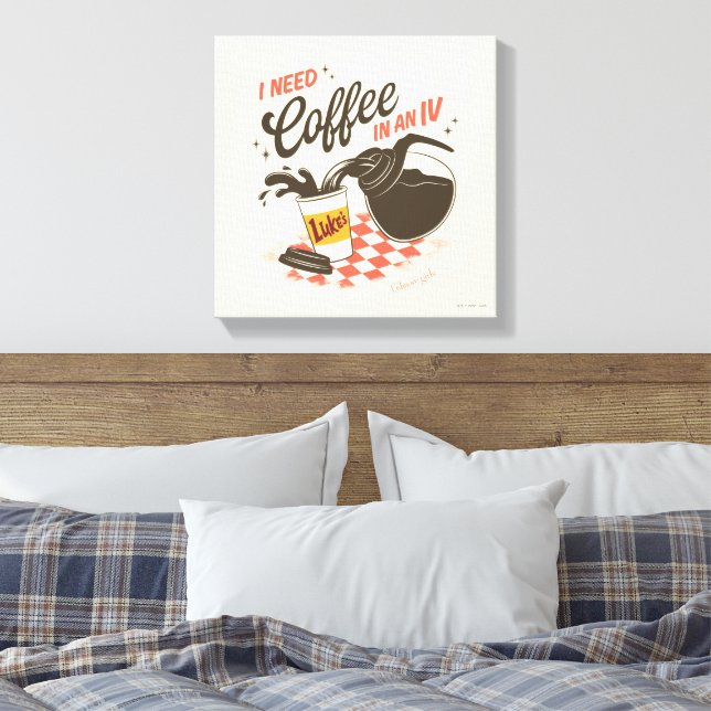 Toile Gilmore Girls Luke’s Coffee IV Quote (Insitu(Chambre))