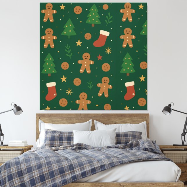Toile Gingerbread Christmas Fun (Insitu(Chambre))