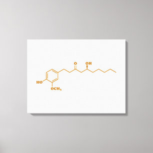 Toile Gingerol Molecule formule chimique