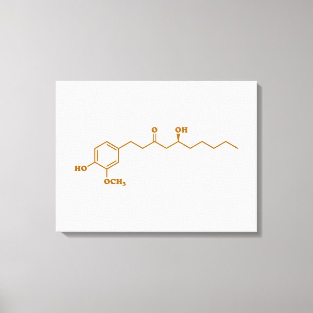 Toile Gingerol Molecule formule chimique (Recto)
