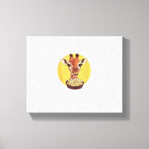 Toile Girafe avec humour animal de dessin animé au pop-c