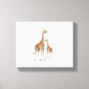 Toile Girafe avec Lunettes de Soleil Safari Jungle Anima