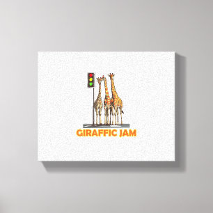 Toile Girafe de Jam drôle de jeu de mots