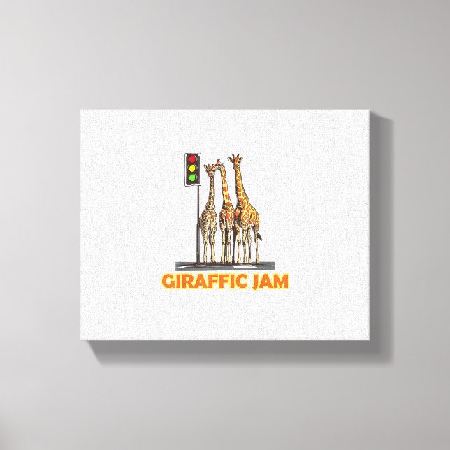 Toile Girafe de Jam drôle de jeu de mots  (Recto)