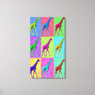Toile Girafe de marche de Popart d'art de bruit