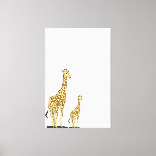 Toile Girafe mère et bébé – Un lien doux (Recto)