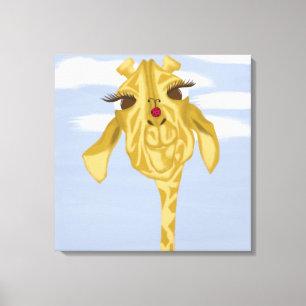 Toile Girafe Mignonne et Colorée