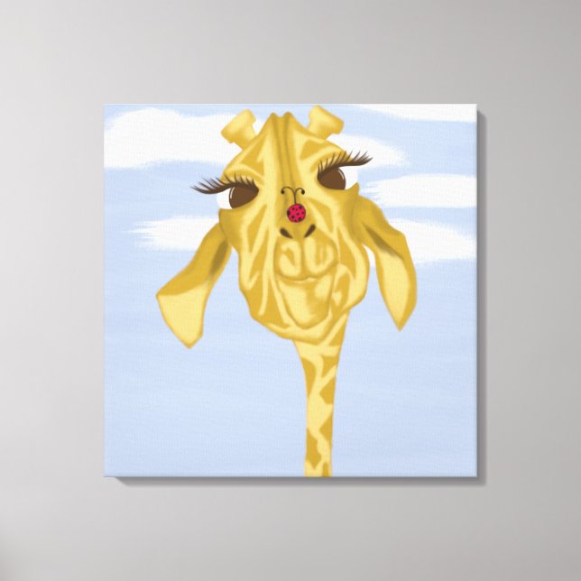 Toile Girafe Mignonne et Colorée (Recto)