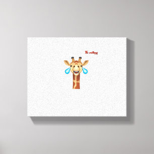 Toile girafe visage larmes de joie émoji  